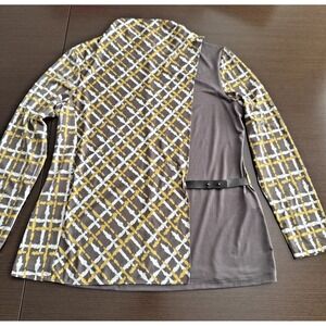 Vintage Pierre Cardin Paris Korea Asymmetrical Geometric Draped Blouse Size L/XL